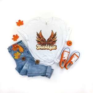 Thankful Butterfly Leopard Thanksgiving T Shirt